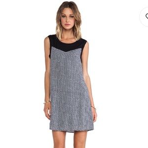 Splendid Basket Weave Dress in Black/White